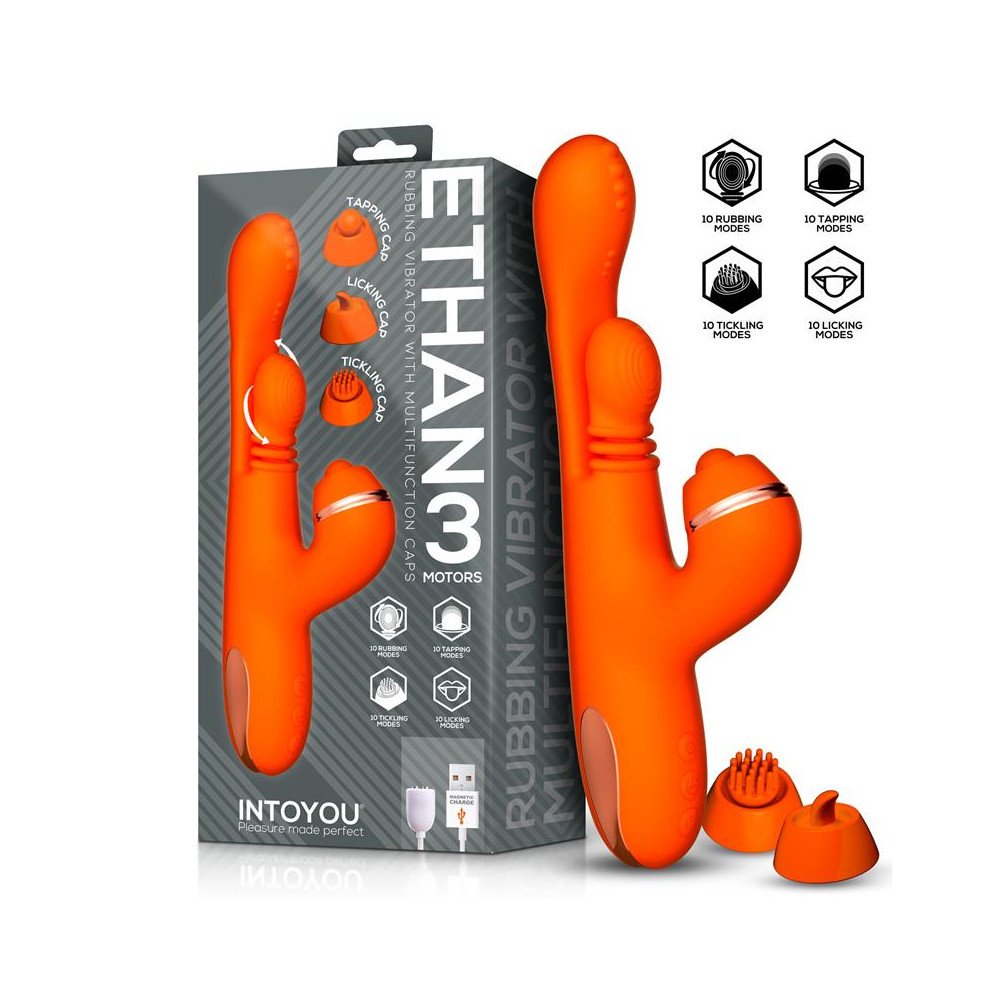 Ethan Vibrador Masaje 360º para el Punto G y Cabezales Intercambiables